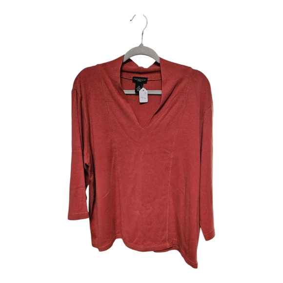 Rafaella Women's Rust Long Sleeve Top - Picture 1 of 3